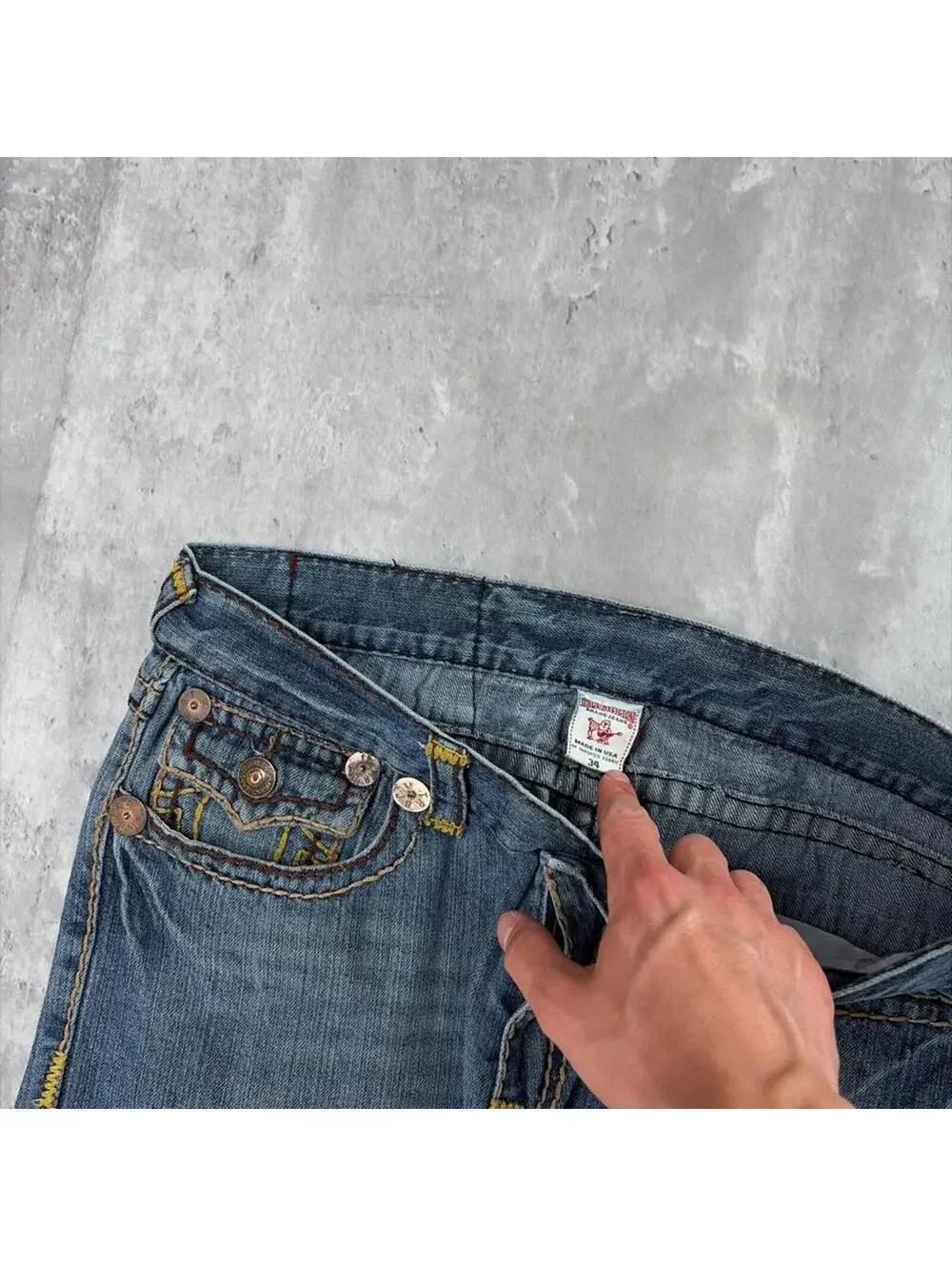 Y2K True Religion Grunge Joey Super T Straight Denim Jeans